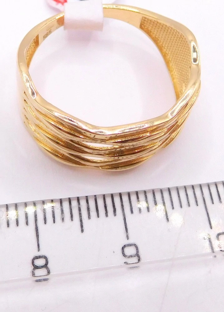 Klenoty Budín Dámský mohutný zlatý prsten 585/3,32gr vel. 60 HK1269