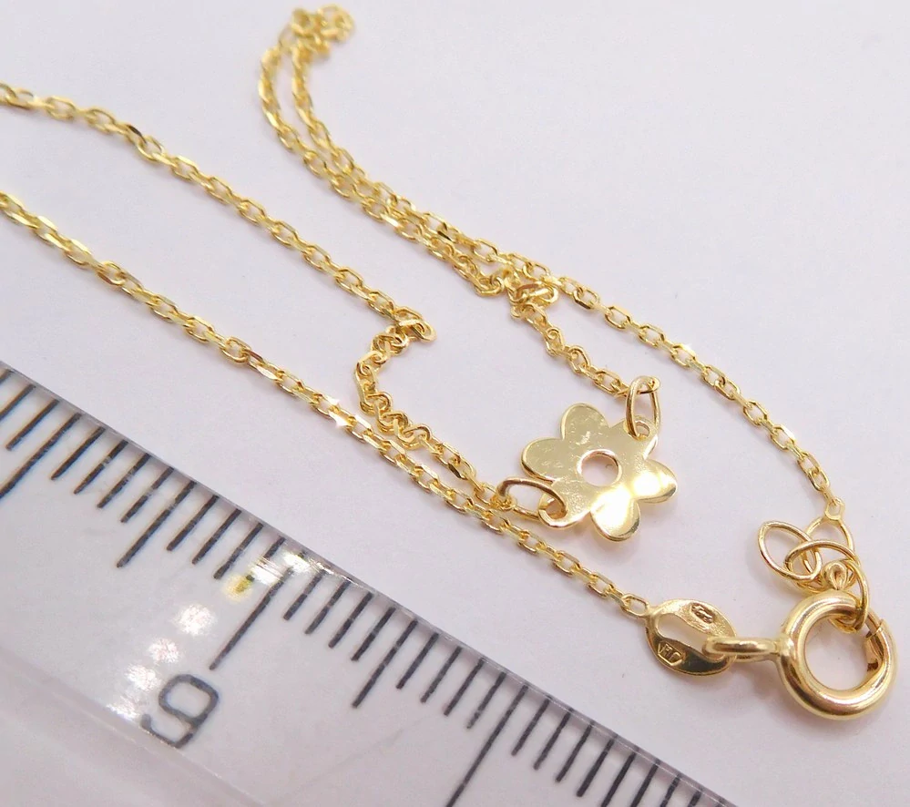 Klenoty Budín Dámský zlatý náramek ze žlutého zlata s květinkou 585/0,67gr 17+1cm HK7154