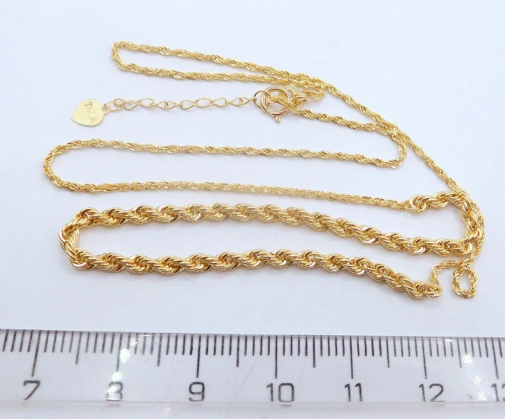 Klenoty Budín Dámský zlatý valisový řetízek TWIST + VALIS 585/1,54gr 45cm HK4105