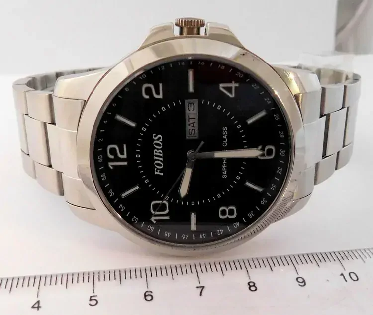 Foibos Mohutné přehledné pánské vodotěsné hodinky Foibos CK7090.2 - 10ATM se safírovým sklíčkem