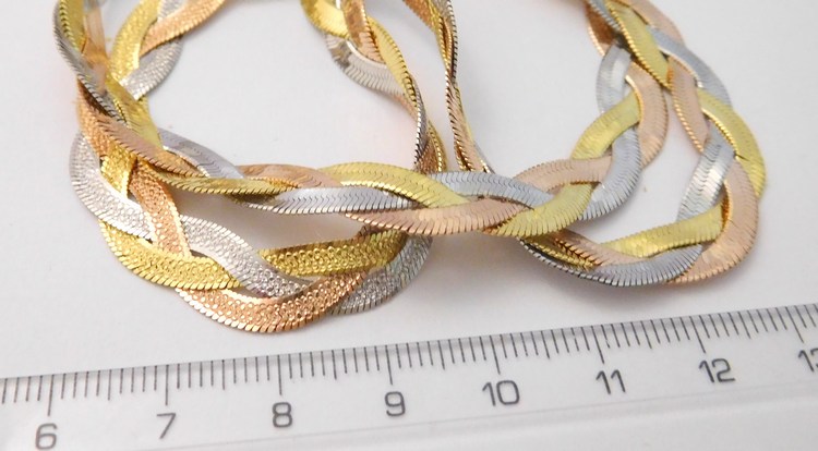 Klenoty Budín Stříbrný pletený náhrdelník (řetízek) - oboustranný gravírovaný 50cm 17,27gr 030898900004