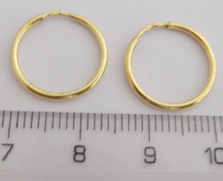 Klenoty Budín Zlaté malé kroužky ze žlutého zlata - hladké průměr 12mm 585/0,31gr H386
