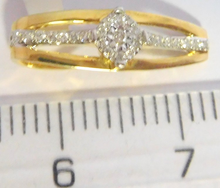 Klenoty Budín Zlatý diamantový přívěsek s diamanty 25x0,08CT 585/0,75gr 3820895