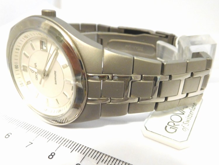 Luxusní švýcarské titanové kovové hodinky Grovana 1535.1192