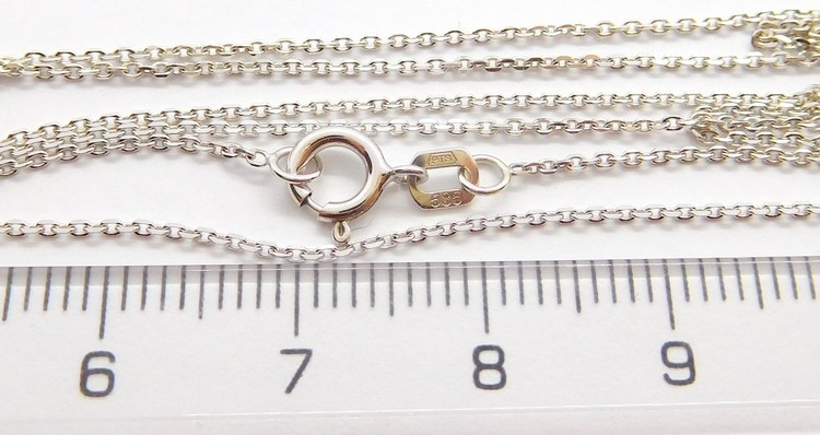 Klenoty Budín Přívěskový zlatý řetízek z bílého zlata ANKER 585/1,63gr 50cm HK6265