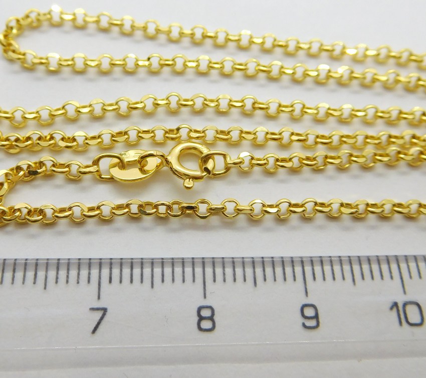 Klenoty Budín Pevný dámský přívěskový zlatý řetízek (očka) 585/2,45gr 45cm HK6320