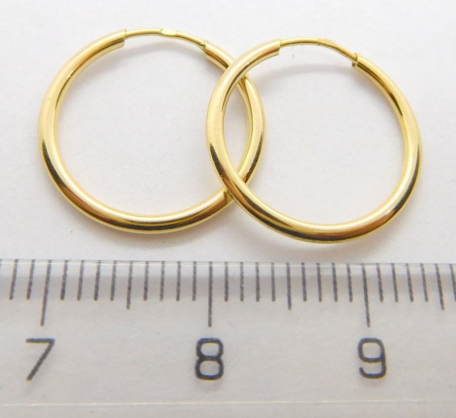 Klenoty Budín Zlaté kruhy ze žlutého zlata pr.16mm 585/0,38gr H156