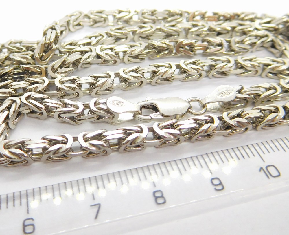 Klenoty Budín Mohutný pánský stříbrný rhodiovaný řetěz - královská vazba 60cm 925/1000 34,51gr 031117800003