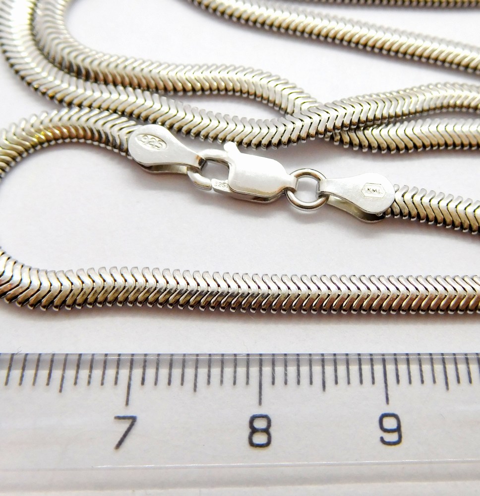 Klenoty Budín Dámský mohutný stříbrný rhodiovaný řetízek HÁDĚ 50cm 925/1000 9,76gr 030562800022