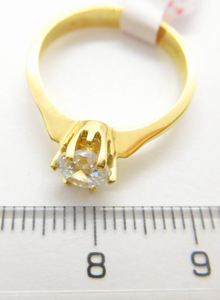 Klenoty Budín Dámský zásnubní zlatý prsten se zirkonem 585/2,60gr vel. 55 HK1112