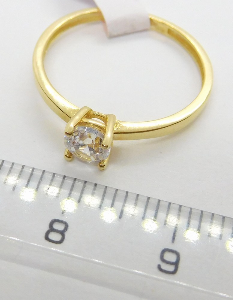 Klenoty Budín Dámský zásnubní zlatý prsten se zirkonem 585/1,19gr vel. 52 HK1119