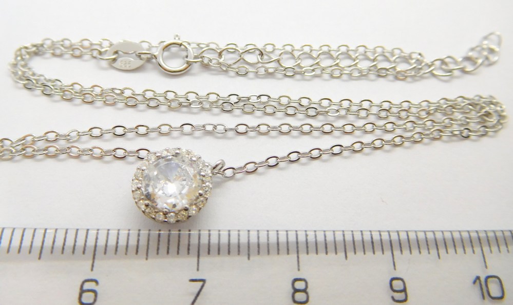 Klenoty Budín Dámský stříbrný náhrdelník se zirkony 925/1000 40+5cm 031113600002