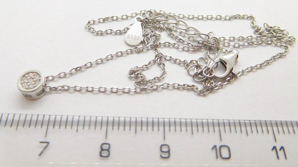 Klenoty Budín Dámský stříbrný náhrdelník se zirkony 925/1000 40+5cm 031106800002