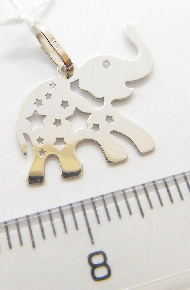 Klenoty Budín Zlatý přívěsek z bílého zlata - slon pro štěstí 585/0,56gr H052