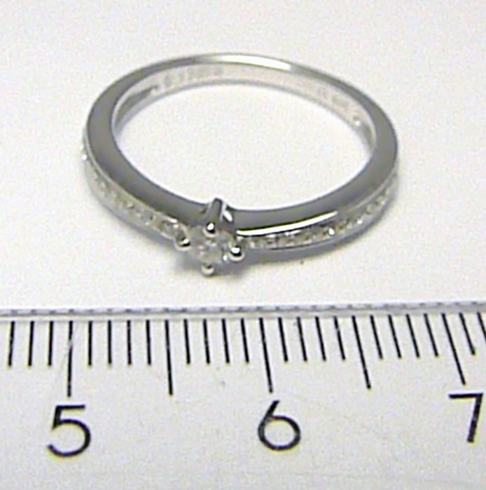 Klenoty Budín Luxusní mohutný zásnubní prsten s pravými diamanty (22x0,09ct a 1x0,08ct) 3860732 