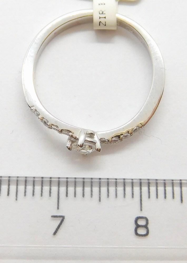 Klenoty Budín Zlatý zásnubní prsten z bílého zlata se zirkony 585/1,42gr vel. 47 6660304