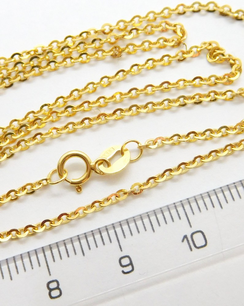 Klenoty Budín Dámský zlatý přívěskový řetízek ze žlutého zlata ANKER 585/2,37gr 45cm HK6077