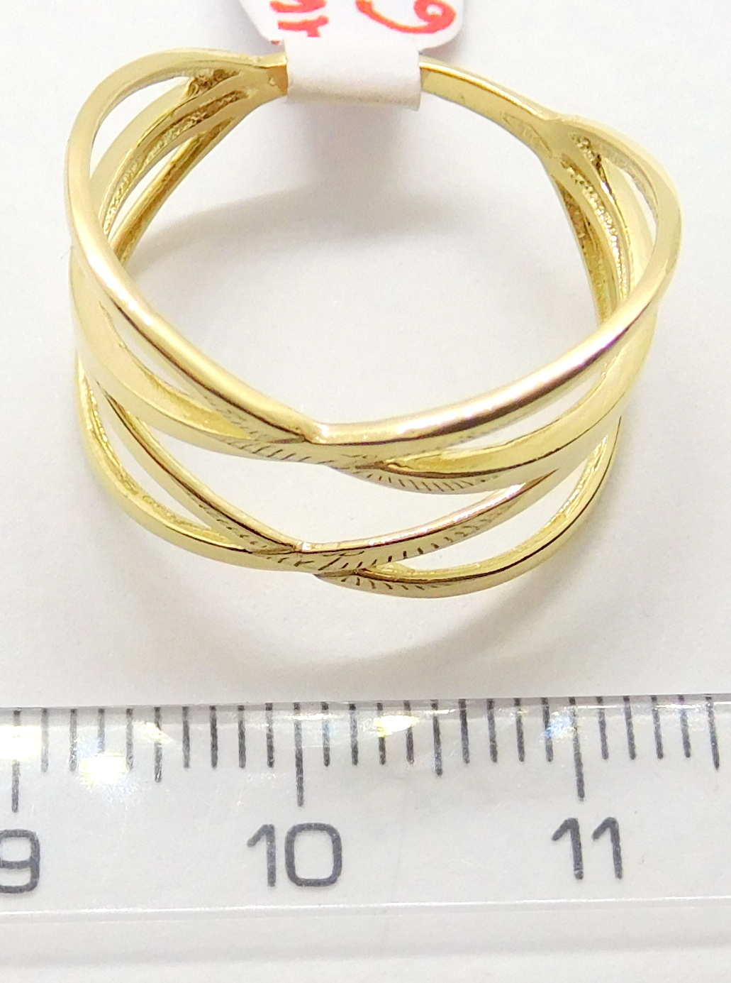 Klenoty Budín Mohutný dámský zlatý prsten ze žlutého zlata 585/1,85gr vel. 60 HK1124