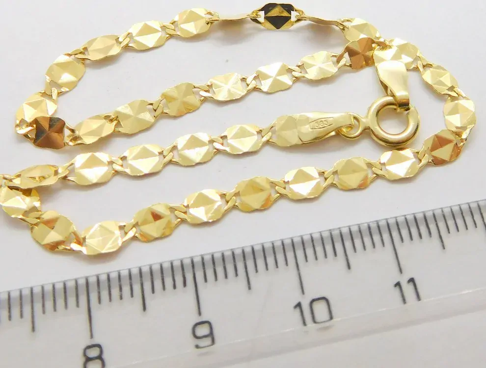 Klenoty Budín Dámský gravírovaný zlatý mohutný náramek 585/1,97gr 20cm HK7099