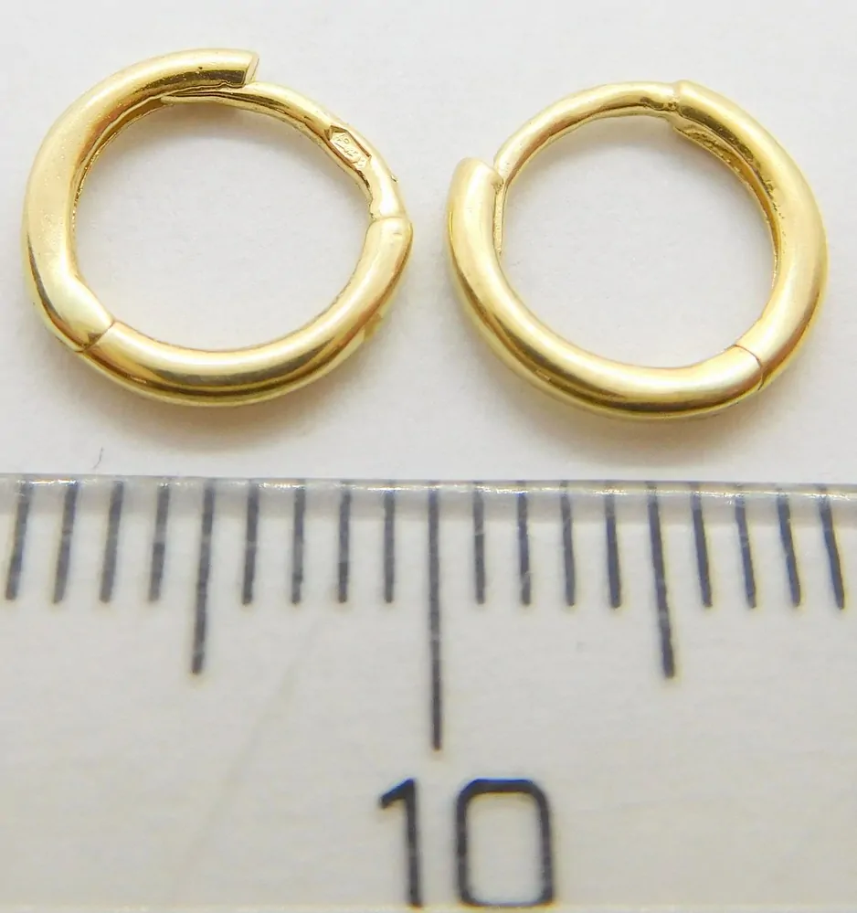 Klenoty Budín Dámské zlaté malé kruhy do ušního boltce (náušnice) 585/0,65gr 02220