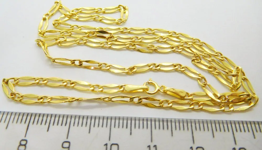 Klenoty Budín Pánský zlatý řetízek ze žlutého zlata KÁVOVÉ ZRNO 585/1,67gr 45cm HK6205