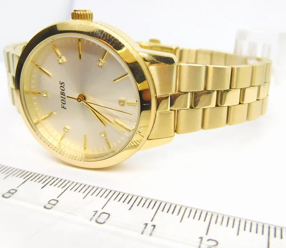 FOIBOS Dámské ocelové zlacené hodinky FOIBOS CK3539.2