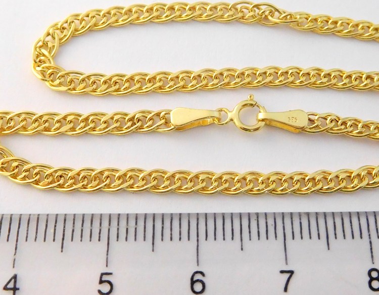 Klenoty Budín Mohutný pevný silný zlatý náramek 19cm 585/1,69gr H7137