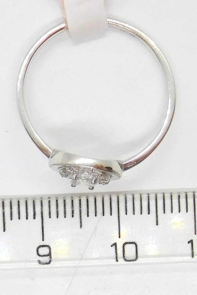 Klenoty Budín Zásnubní dámský prsten z bílého zlata se zirkony 585/1,43gr vel. 57 HK1165