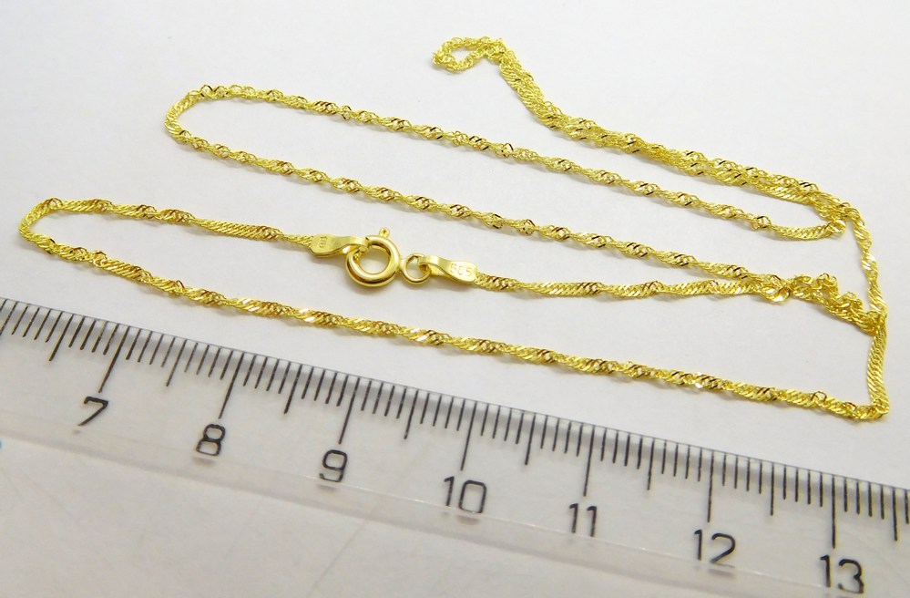 Klenoty Budín Dámský prodloužený zlatý řetízek TWIST 585/1,51gr 55cm 01507