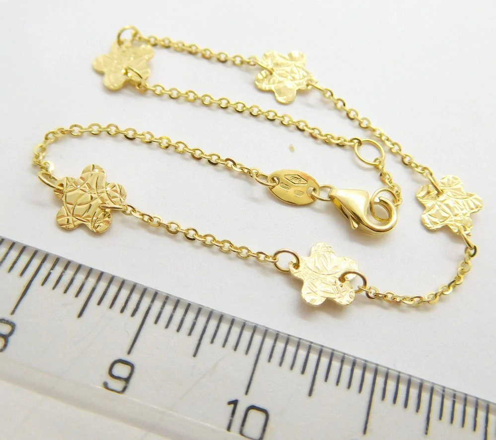 Klenoty Budín Dámský gravírovaný zlatý náramek 585/1,39gr 17,5cm HK7095