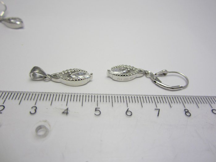 Klenoty Budín Dámská luxusní stříbrná rhodium souprava s čirými zirkony 030402800001