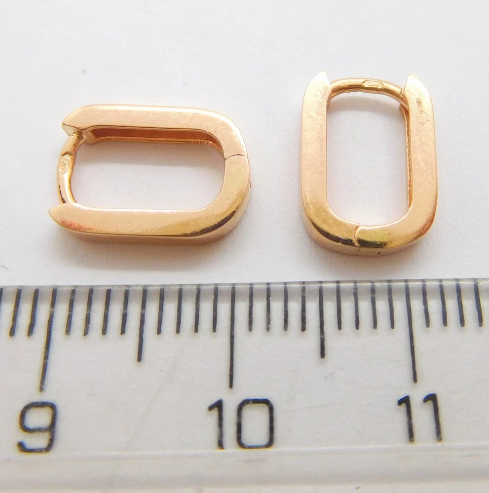 Klenoty Budín Dívčí zlaté náušnice z růžového zlata podkovy 585/1,49gr 03137