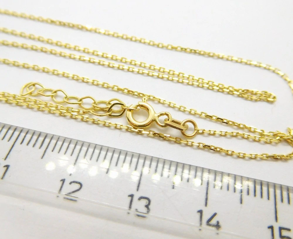 Klenoty Budín Dámský přívěskový zlatý řetízek anker prodlužovací 585/1,41gr 42+5cm HK6252