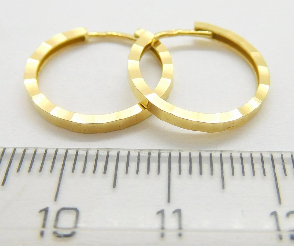 Klenoty Budín Dámské kruhové zlaté náušnice kruhy 585/1,29gr HK2322