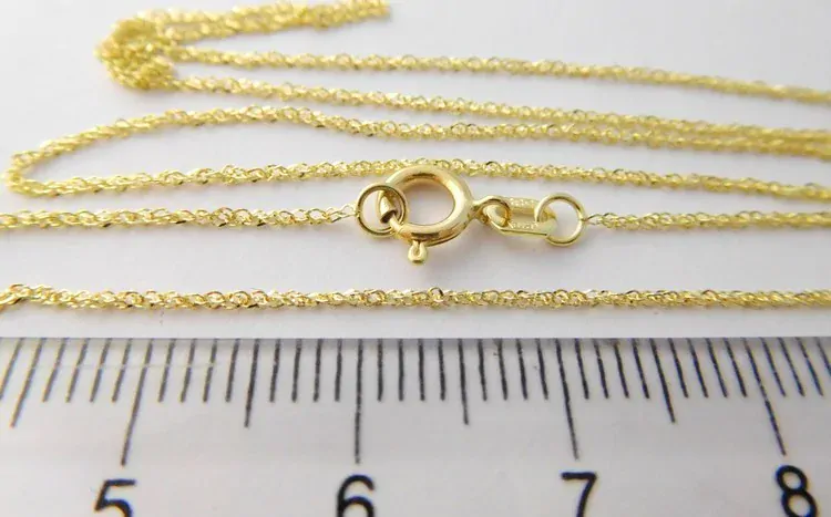 Klenoty Budín Dámský levný zlatý řetízek - vzorovaný 585/0,8gr 45cm 3640000