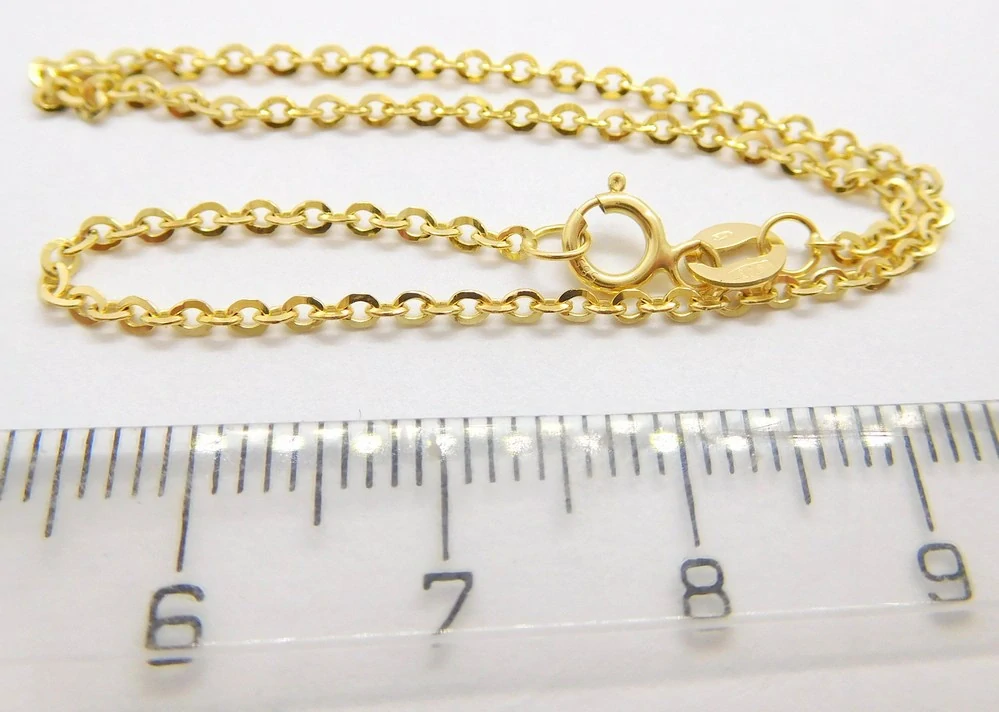 Klenoty Budín Dámský zlatý pevný náramek ze žlutého zlata ANKER 585/1,08gr 19cm HK7123