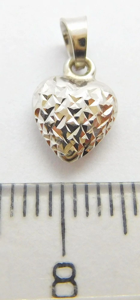 Klenoty Budín Dámský zlatý přívěsek srdíčko z bílého zlata 585/0,31gr 02592