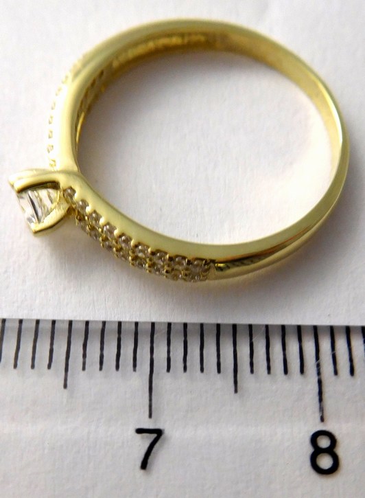 Klenoty Budín Luxusní mohutný zásnubní prsten ze žlutého zlata 585/2,09gr vel.53 223041339