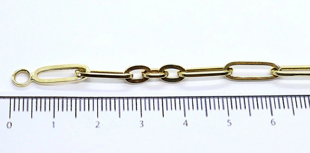 Klenoty Budín Dámský mohutný pevný zlatý náramek 20cm 585/2,43gr HK7133