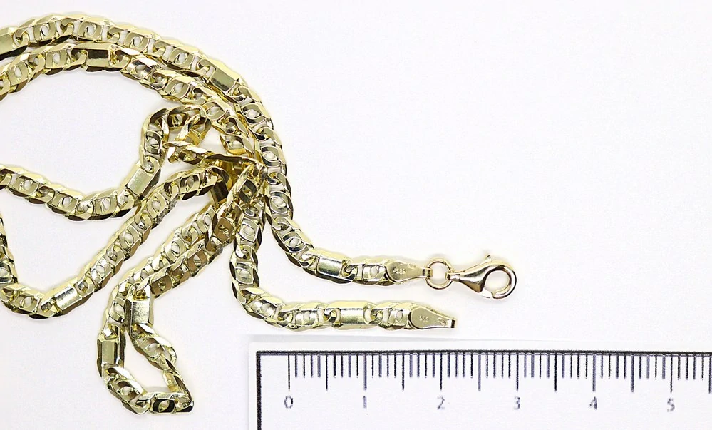 Klenoty Budín Pánský mohutný plný zlatý řetěz ze žlutého zlata 55cm 585/13,13gr HK6278