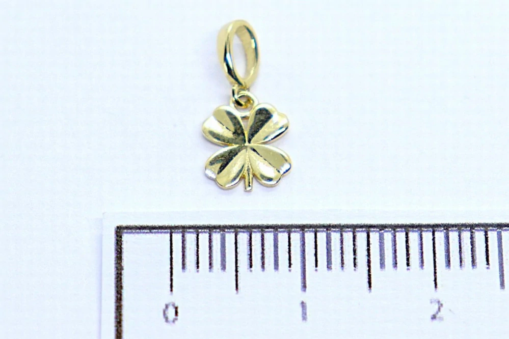Klenoty Budín Dámský zlatý přívěsek ze žlutého zlata čtyřlístek pro štěstí 585/0,40gr HK3244