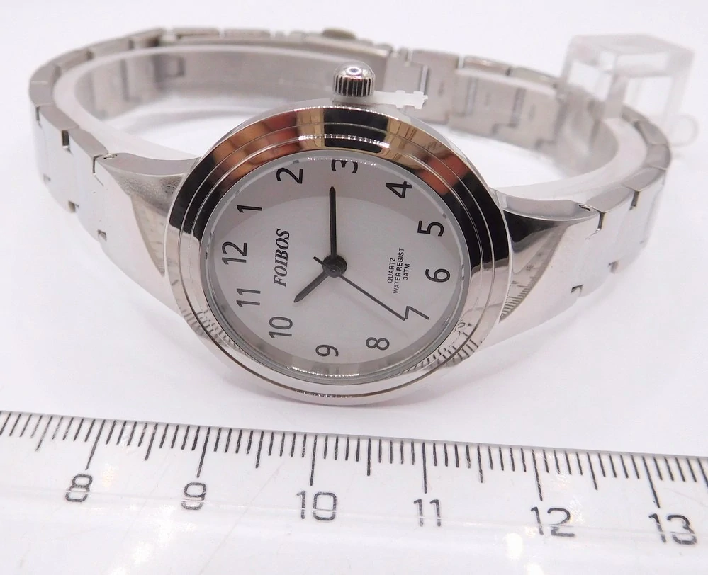 Foibos Dámské čitelné šperkové stříbrné hodinky Foibos CK3553.1