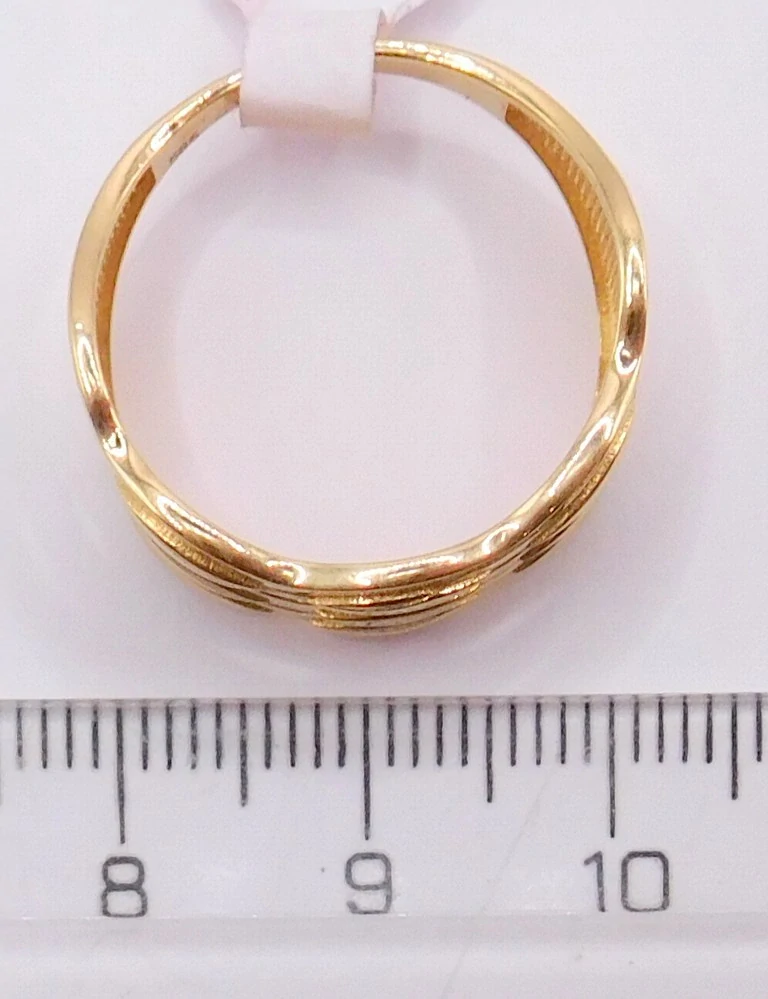 Klenoty Budín Dámský mohutný zlatý prsten 585/3,32gr vel. 60 HK1269