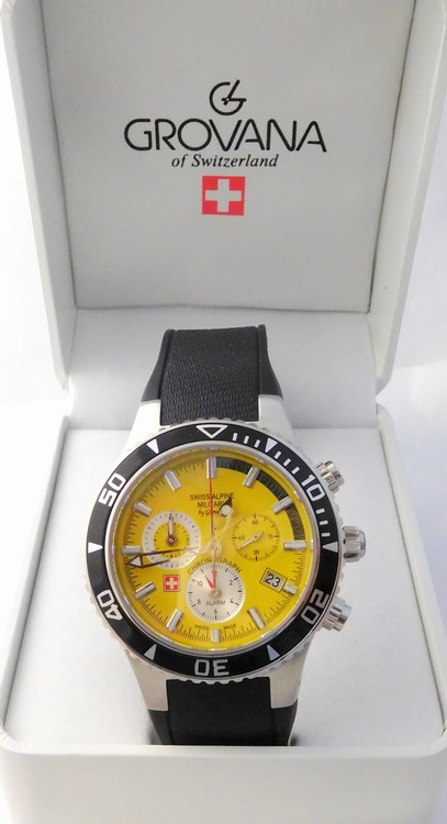 Pánské švýcarské hodinky - chronograf Swiss Alpine Military by Grovana 1607.8835