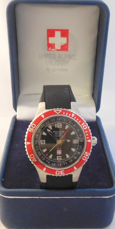 Luxusní pánské vodotěsné hodinky Swiss Alpine Millitary Grovana 1606.1834 SAM
