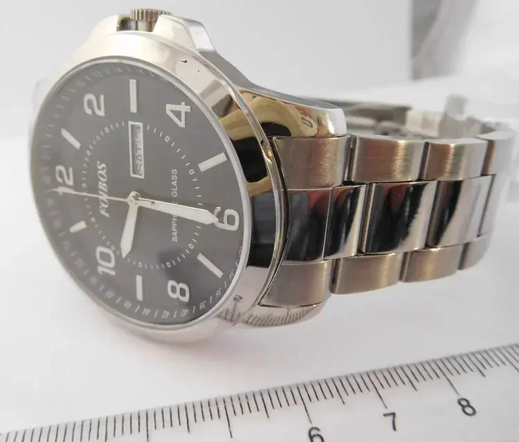 Foibos Mohutné přehledné pánské vodotěsné hodinky Foibos CK7090.2 - 10ATM se safírovým sklíčkem