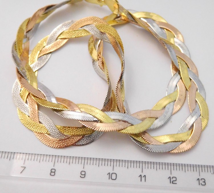 Klenoty Budín Stříbrný pletený náhrdelník (řetízek) - oboustranný gravírovaný 50cm 17,27gr 030898900004