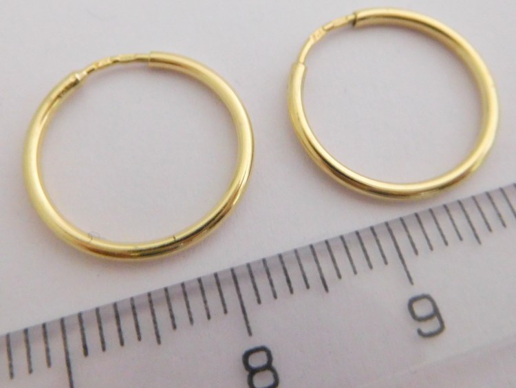 Klenoty Budín Zlaté malé kroužky ze žlutého zlata - hladké průměr 12mm 585/0,31gr H386