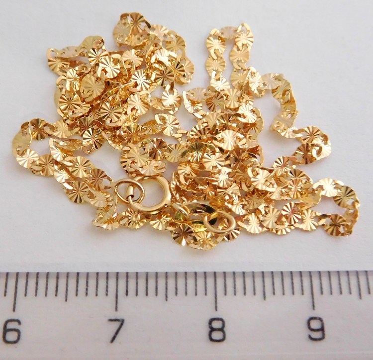 Dámský gravírovaný řetízek H6297 50cm 585/1,94g