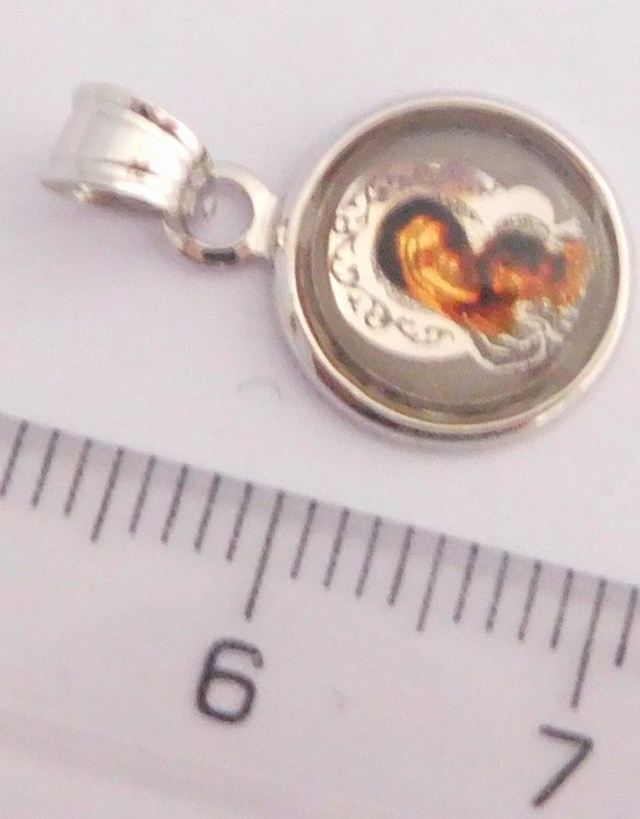 Klenoty Budín Zlatá madonka s Ježíškem přívěsek z bílého zlata s gravírováním 585/0,60gr H181